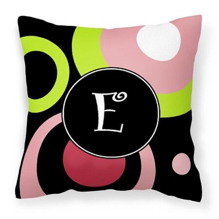 Carolines Treasures Carolines Treasures AM1002-EPW1414 Letter E Monogram - Retro in Black Fabric Decorative Pillow; 14 x 3 x 14 in. AM1002-EPW1414